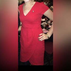 Maeve Red Tulip Hem Dress